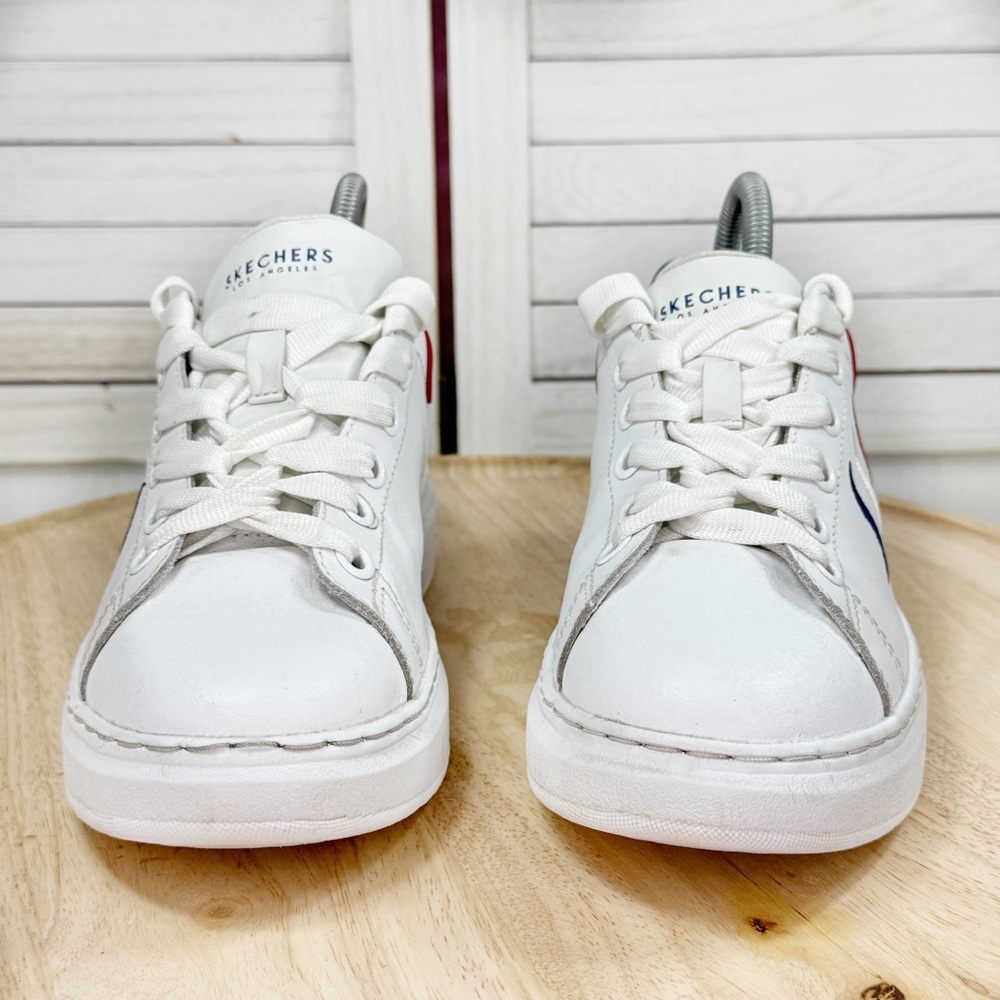 Skechers Street Los Angeles High Street Lil Miss Esss Sneakers White Red Blue 8 - Picture 2 of 11